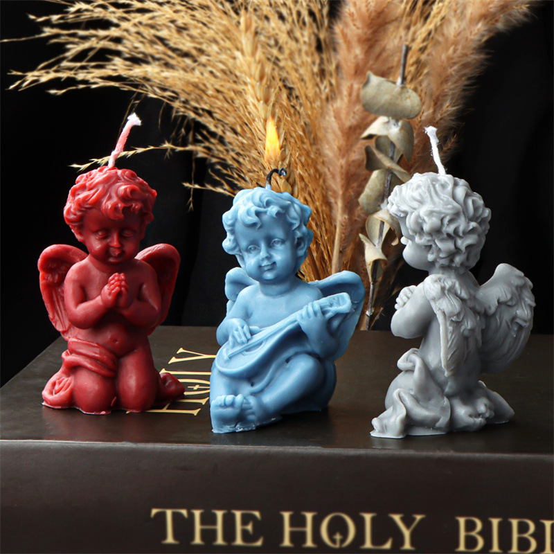 Candle Fragrance Supplies - Moule à bougie en silicone 3D,
