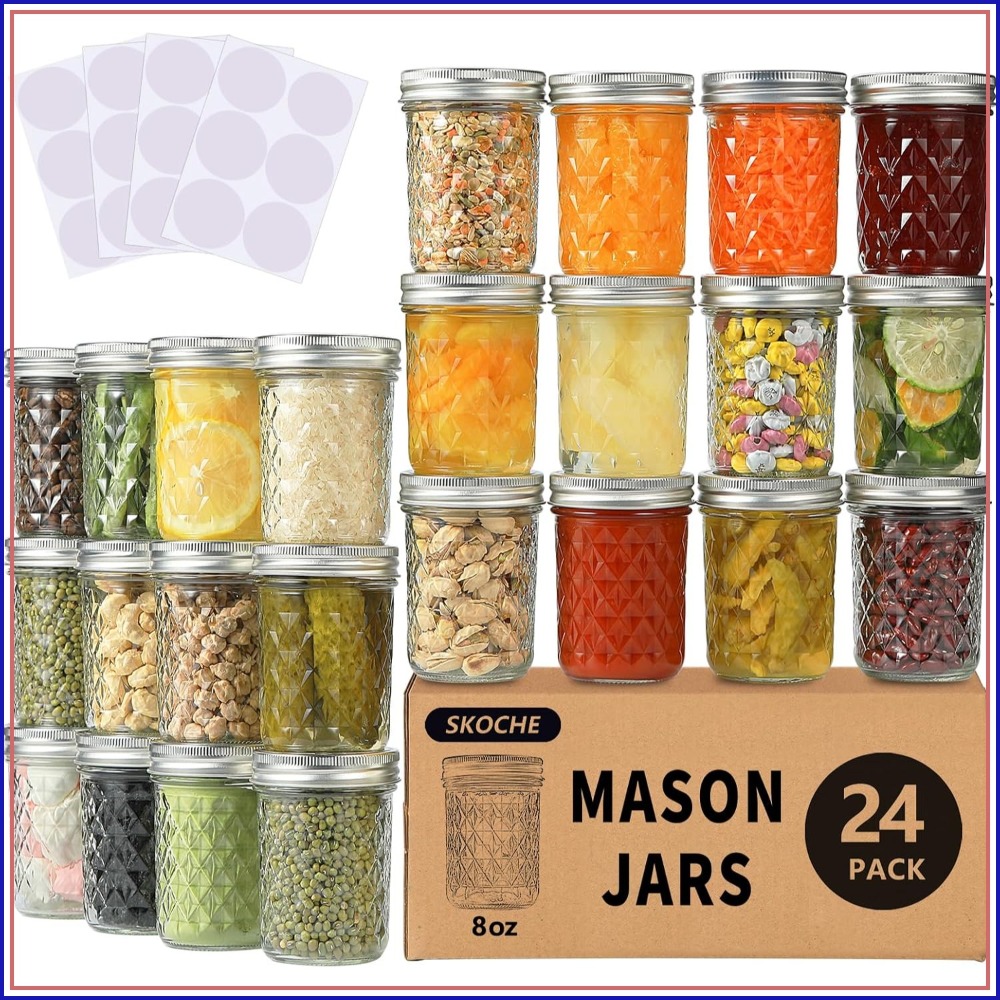 Mason Jar 8Oz - Bocaux Mason de 8 oz, lot