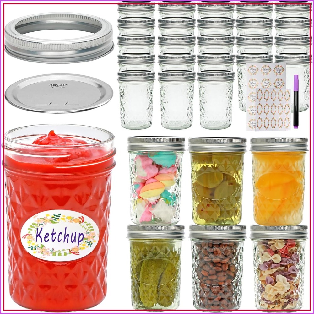Mason Jar 8Oz - Lot de 30 bocaux Mason de