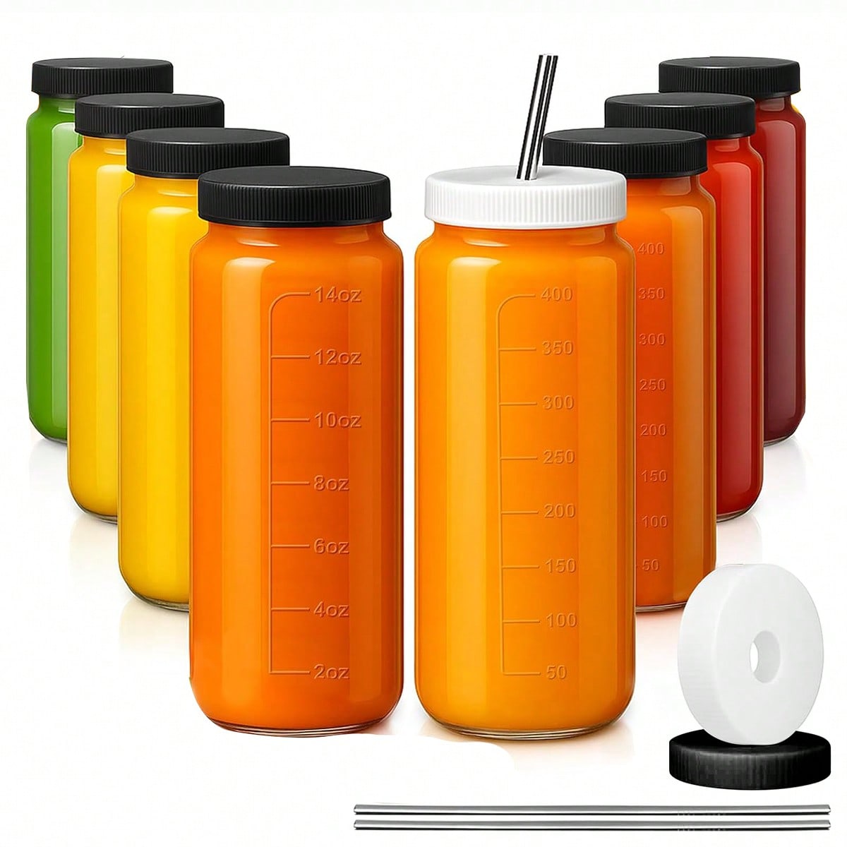 Mason Jar 8Oz - Lot de 8 bouteilles en verre