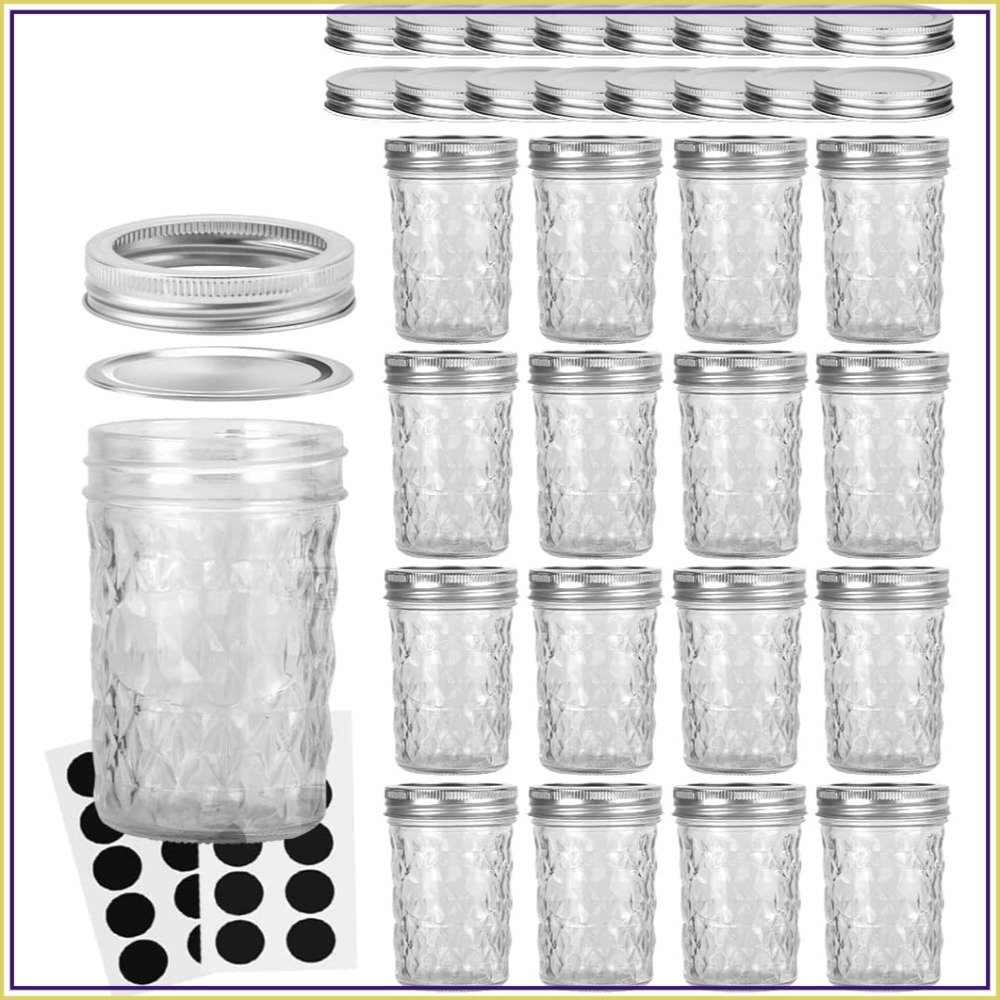 Mason Jar 8Oz - Lot de 16 bocaux Mason de