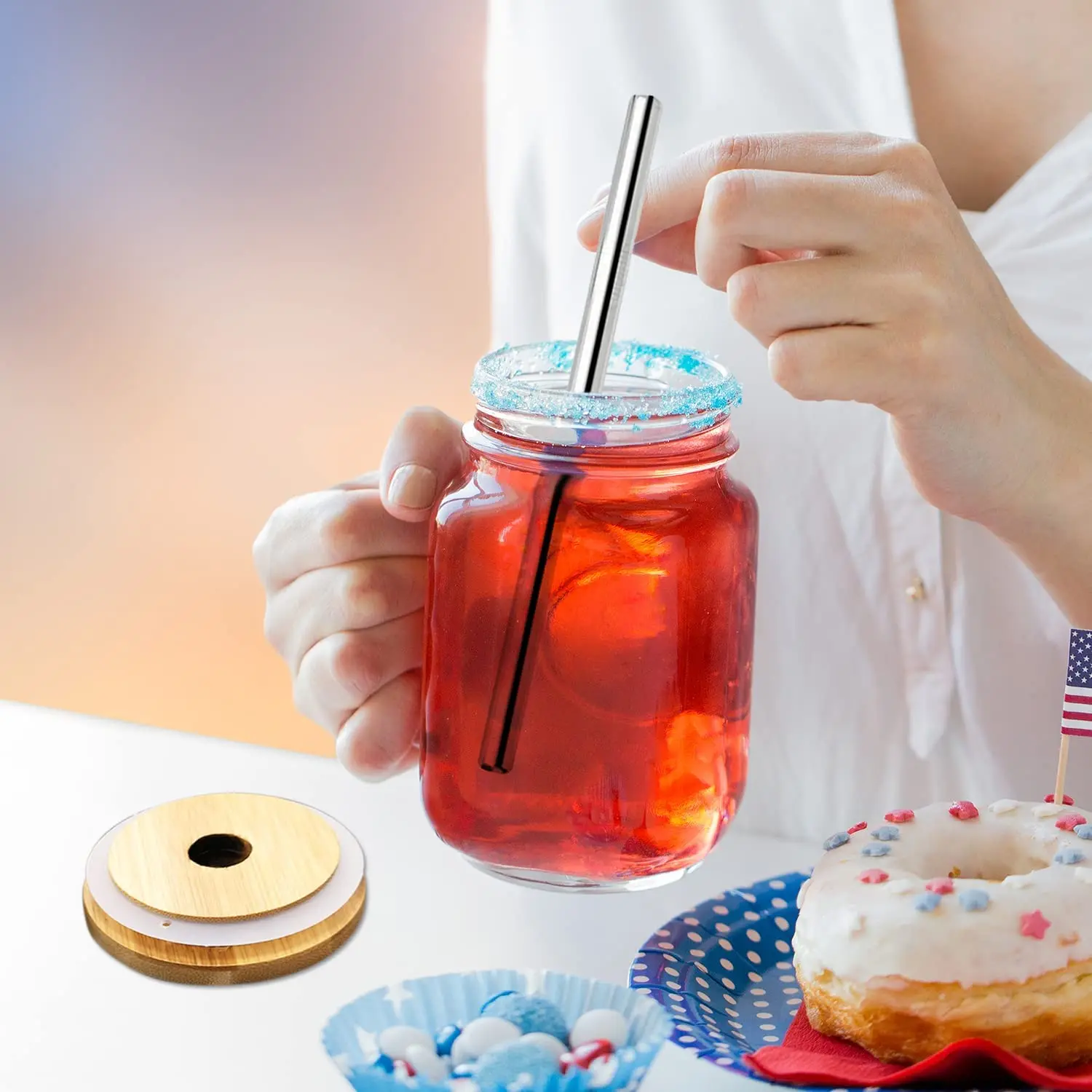 Verres à boire frais pour jus  - Mason Jar 8Oz avis et prix