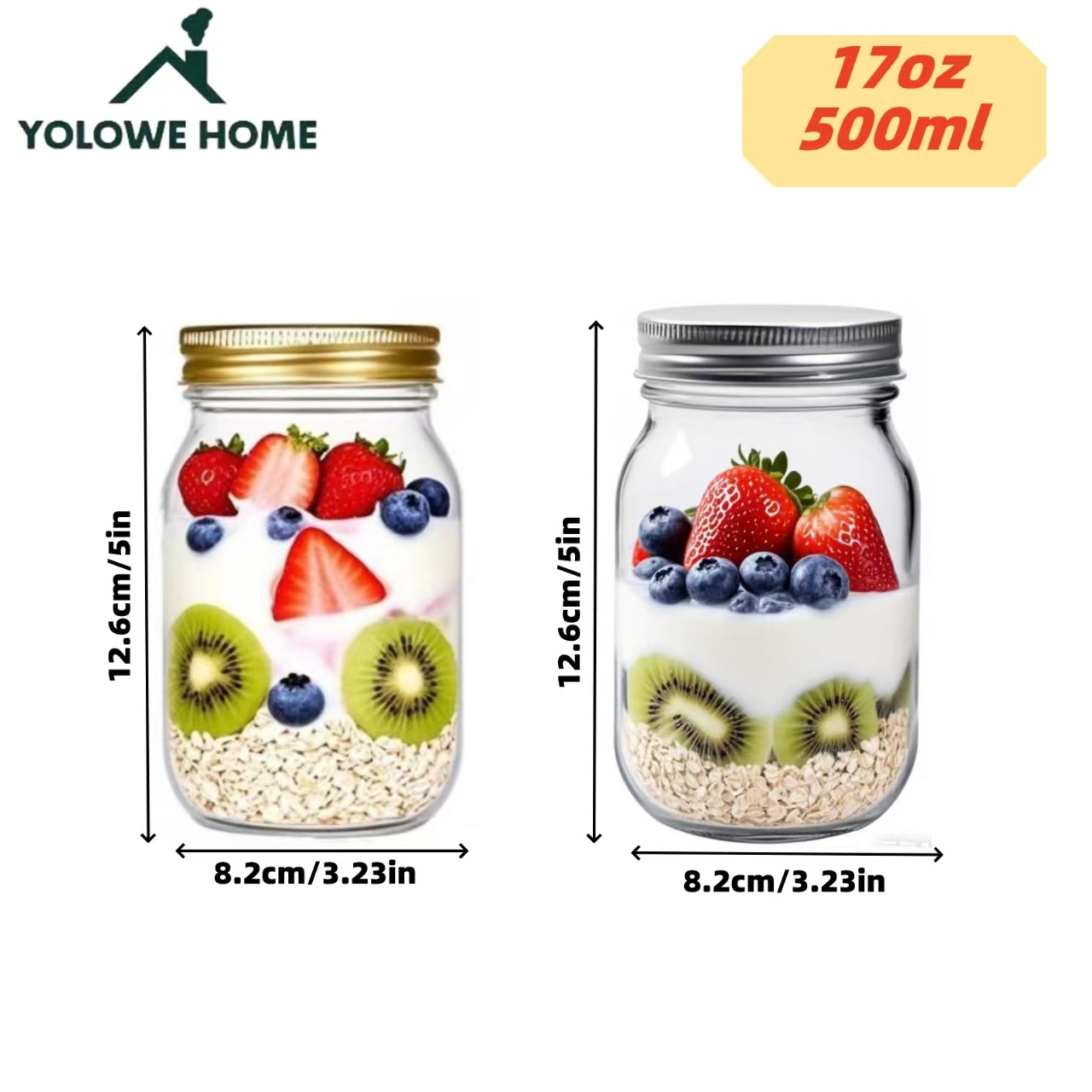 6 pièces, 12 pièces, 500 ml/16 - Mason Jar 8Oz avis et prix