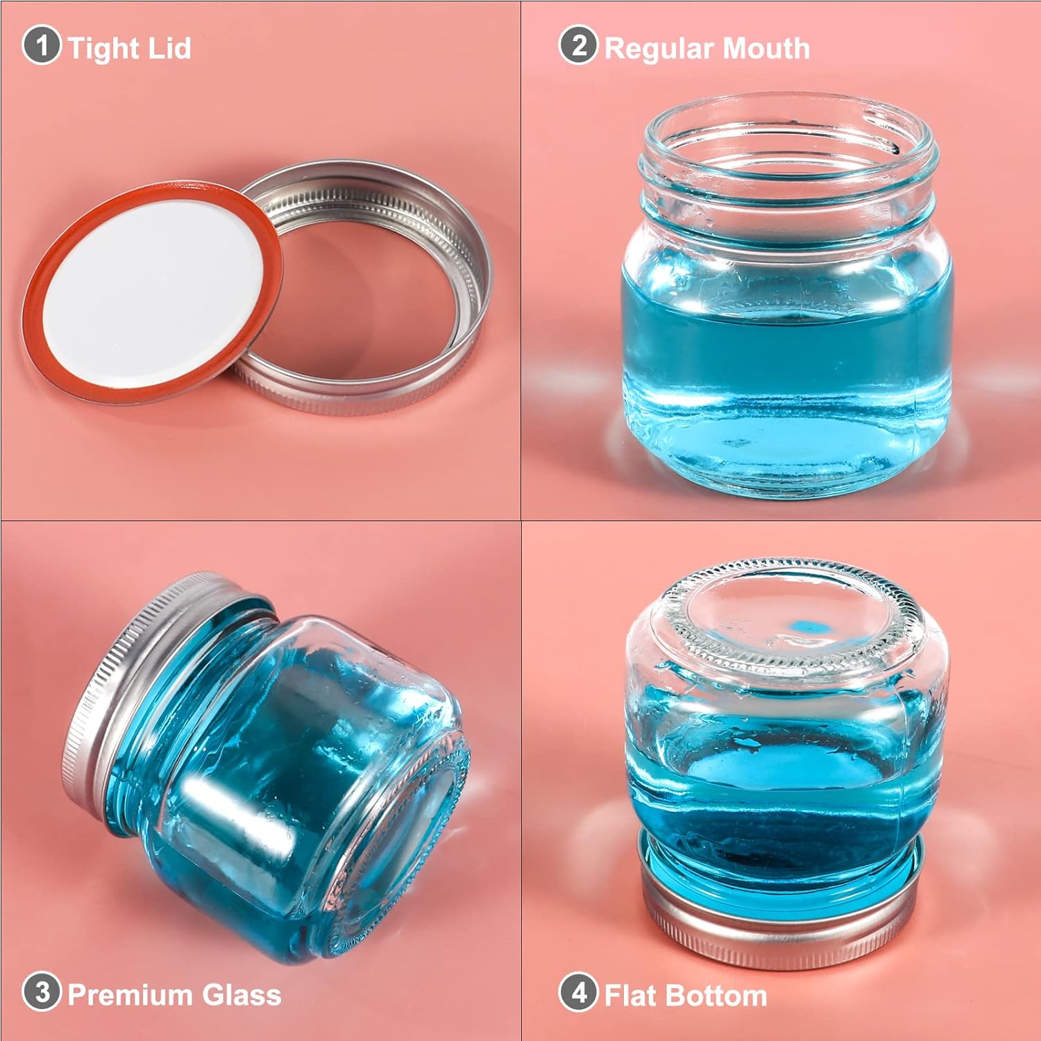 Bocaux Mason en verre à bouche - Mason Jar 8Oz avis et prix