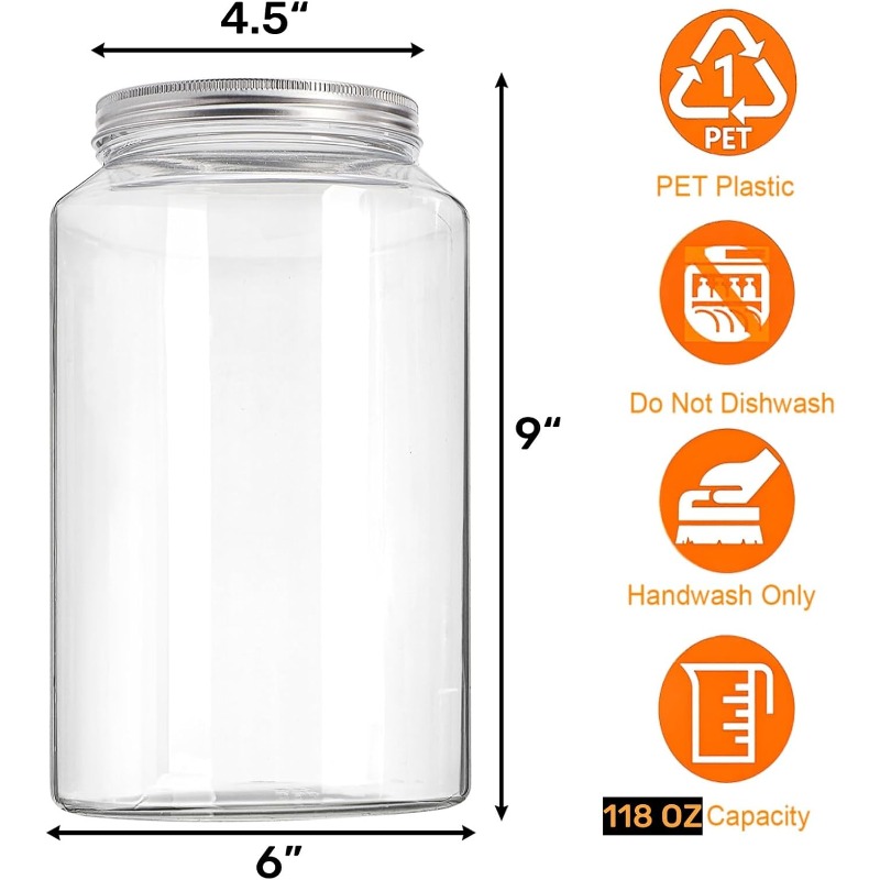 1 paquet de pots en plastique  - Mason Jar 8Oz avis et prix